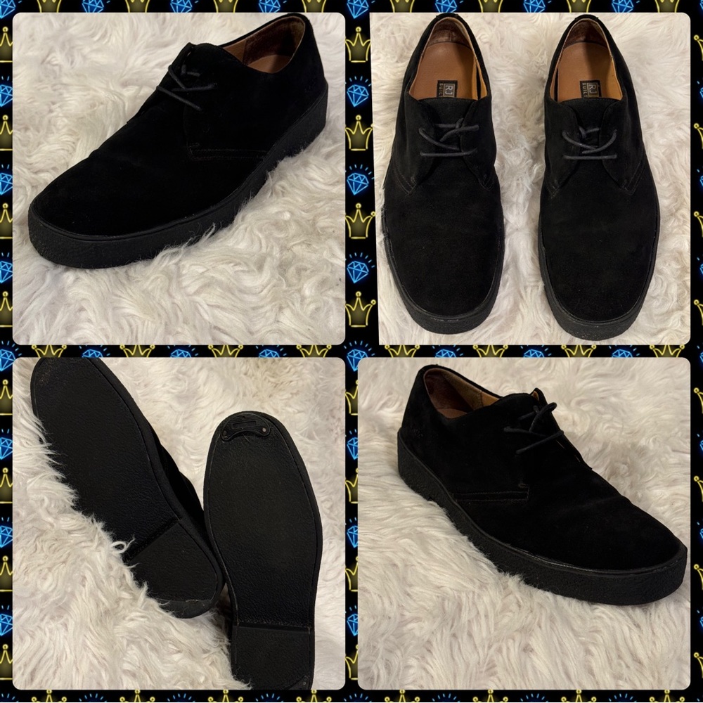 RJ COLT DETROIT LOW BLACK SUEDE PLAYBOYS SZ 12